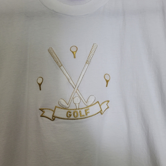 Vintage Women's Golf T-shirt Size Large White - Picture 2 of 7